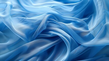Obraz premium Flowing Blue Fabric Background