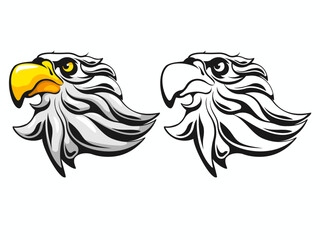 Eagle head. Mascot Head of an Eagle. Vector illustration
