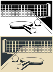 Table tennis with racket and ball close-up - 774504244