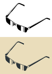 Stylized illustration of glasses - 774504252
