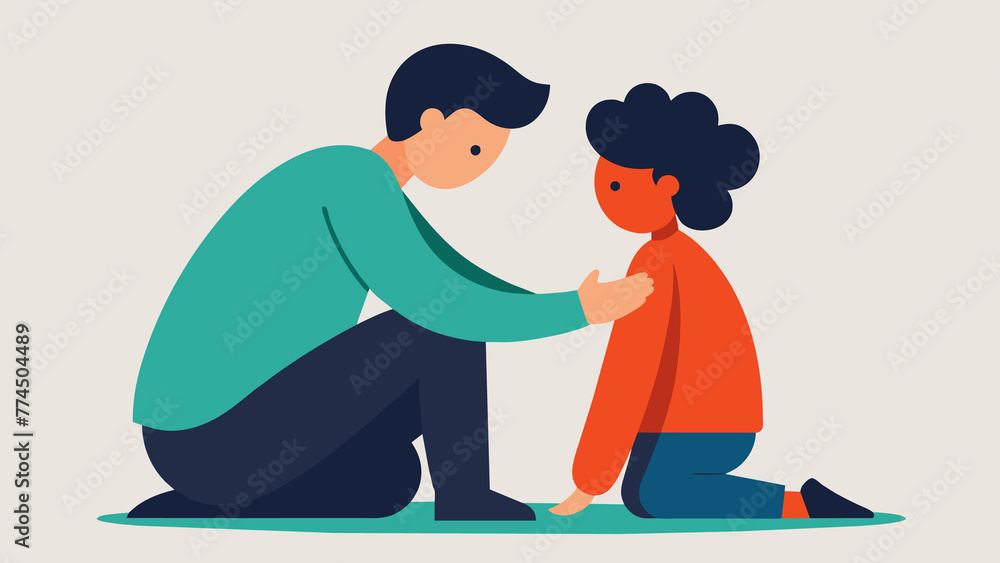 Poster an image of a person listening and offering comfort to someone in distress demonstrating how altruis