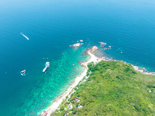 Summer island scenery of Wuzhizhou Island, Sanya, Hainan, China