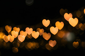 Heart light shape sparkle at night background. - 774505816
