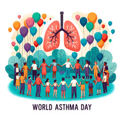World asthma day vector illustration 