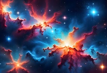 A cosmicinspired artwork featuring vibrant nebulae (7)