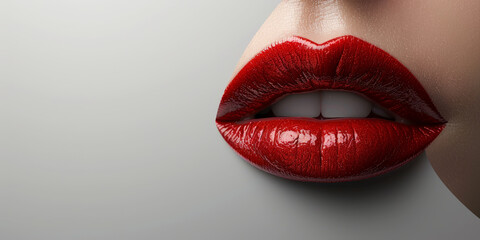 a red lipstick against white background,generative ai