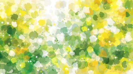 A mottled abstract background in a watercolor style of yellow-green flowers. space for creative text or advertisements