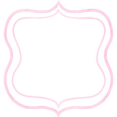 Watercolor pink crest clipart, Hand drawn wedding victorain frame illustration, Mothers day decoration