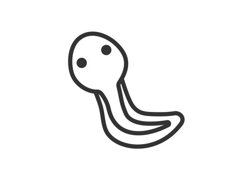 recommend clip art: おたまじゃくしのアイコン（線画）のイラスト