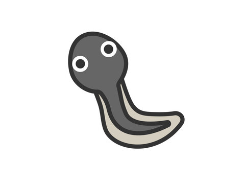 recommend clip art: おたまじゃくしのアイコン（線画カラー）のイラスト