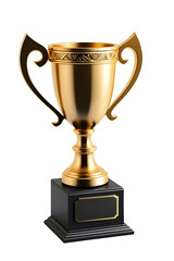 Stylized Trophy. Symbol of Achievement, isolated on transparent background generative ai