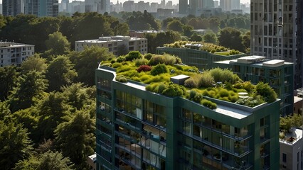 Eco-Friendly Facades: Rows of Grass and Greenery on Buildings