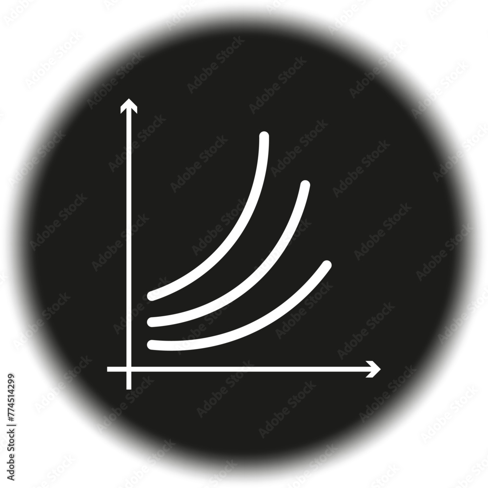 Poster graphic representation in coordinate system. abstract statistical chart. vector diagram illustration