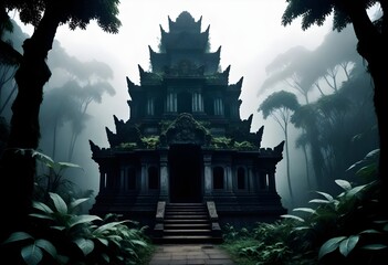 Fototapeta premium An ancient temple hidden deep within a jungle 2 (8)