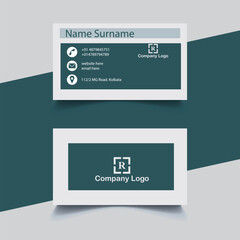 Business card design template. Double side horizontal business card template. Creative and modern business card design. Abstract business cards. Stationery design
