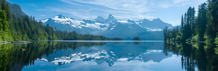 beautiful lake in the mountains