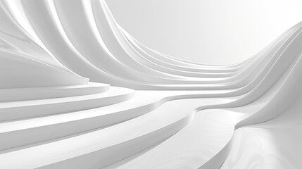 White abstract curving lines creating a modern fluid design