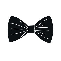 Vector hand drawn doodle sketch bow tie isolated on white background