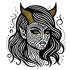 Obraz premium Devil lady illustration