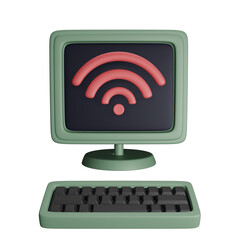 computer signal with extensive internet network