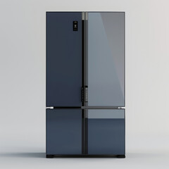 4 door refrigerator Blue and Black 