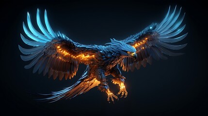 Obraz premium Glowing-eyed Ice Falcon: A Captivating Yet Frustrating Encounter with Nature's Majestic Predator in the Icy Wilderness