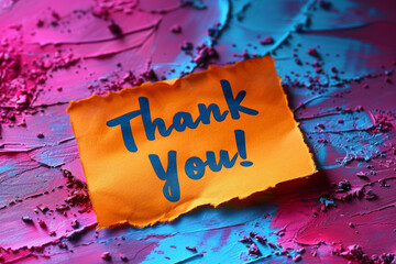a colorful note "Thank You!"generative ai