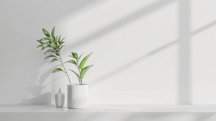 A clean white backdrop for a minimalist product pres  AI generated illustration