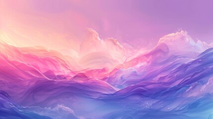 A gradient glow casting a dreamy atmosphere  AI generated illustration - obrazy, fototapety, plakaty