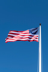 Fort Sumter American Flag in Charleston, South Carolina, is a historic United States flag with a...