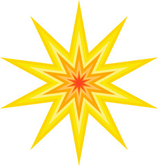 Fototapeta premium yellow star sun