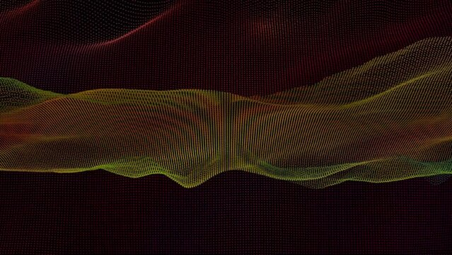 Abstract Particle Fusion in Vivid Color Symphony,  Witness the cosmic ballet of particles as they dance and collide, forming intricate patterns and pulsating waves of light.