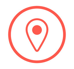 シンプルな赤色のマップマーク