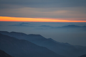 Fototapeta premium sunset in the mountains