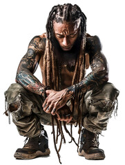 Dreadlock Man in A Pose