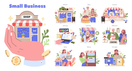 Small Business set Vector illustration - 774532848