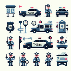 police vector image