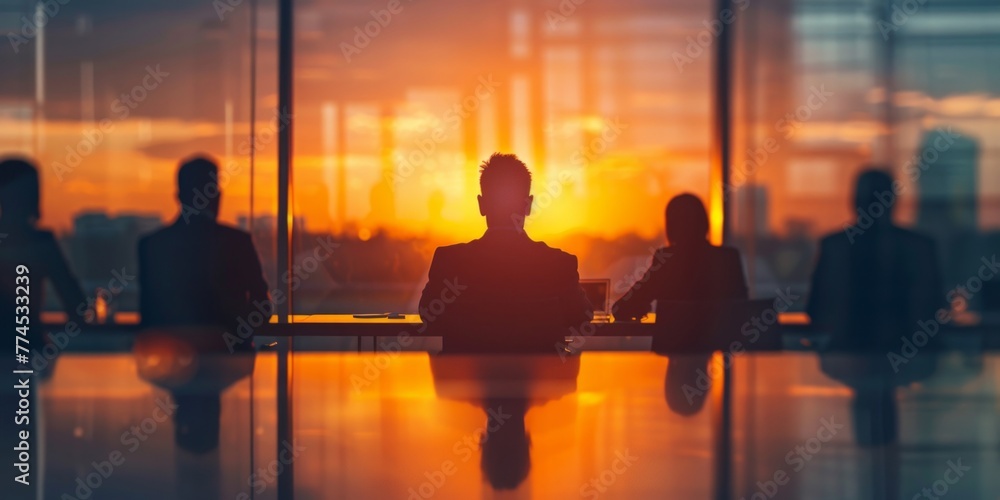 Aufkleber a diverse group of individuals are seated at a table in front of a window