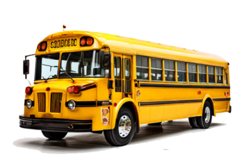school bus isolated  transparent background
