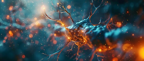 Understanding Neuronal Activity in the Cerebral Cortex Related to Alzheimer's Disease through Optogenetics. Concept Neuronal Activity, Cerebral Cortex, Alzheimer's Disease, Optogenetics - obrazy, fototapety, plakaty