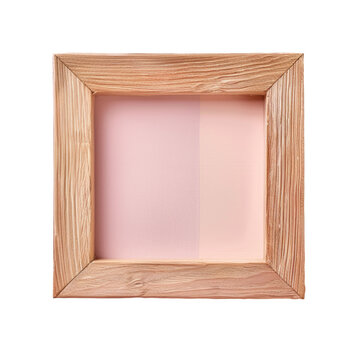 A close up of a picture frame with a pink background