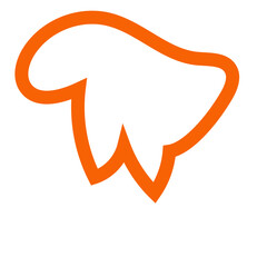 Orange abstract outline vectors