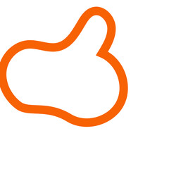 Obraz premium Orange abstract outline vectors