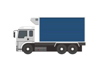 Refrigerated truck. Simple flat illustration. 