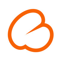 Obraz premium Orange abstract outline vectors