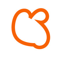 Fototapeta premium Orange abstract outline vectors