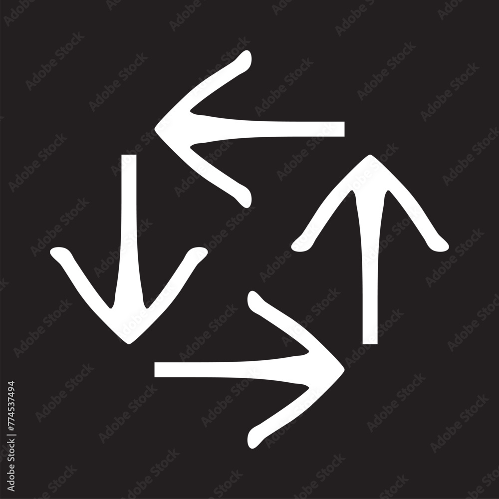 Poster repeat icon vector. recycle icon sign symbol vector. rotation vector icon illustration isolated on b
