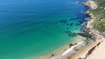 Fototapeta premium Aerial View of a Beach in Australia in Summer 