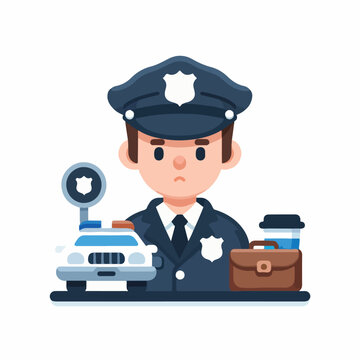 police vector image