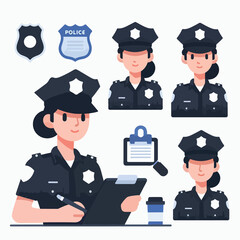police vector image